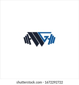 Plantilla de diseño vectorial de logotipo wg de letra inicial o gw