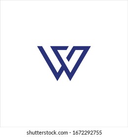 Initial letter wg logo or gw logo vector design template