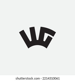 Initial letter WG monogram logo template.