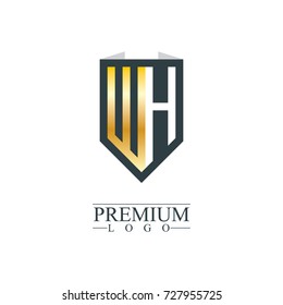 Initial Letter WH Company Design Logo Templat