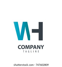 Initial Letter WH Design Logo
