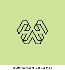 Initial letter WH or HW monogram logo