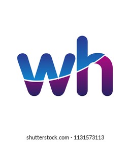 Initial Letter WH Logo Lowercase, colorful logotype Modern and Simple Logo Design.