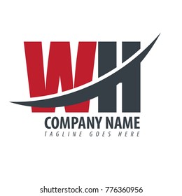 Initial Letter WH Overlapping Logo