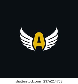 initial letter A wing logo