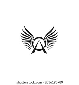 Initial Letter A Wings Logo Design Inspiration