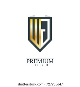 Initial Letter WJ Company Design Logo Templat