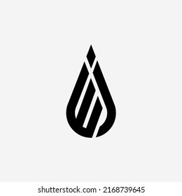 Initial letter WJ monogram logo concept design