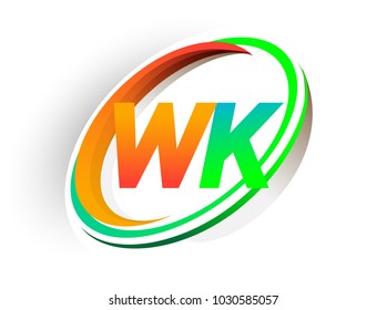 Initial Letter Wk Logotype Company Name Stock Vector (Royalty Free ...