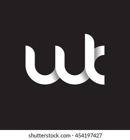 initial letter wk modern linked circle round lowercase logo white black