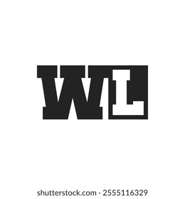 Initial Letter WL Logo Design Template. WL Logo