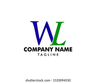 Initial Letter WL Logo Template Design