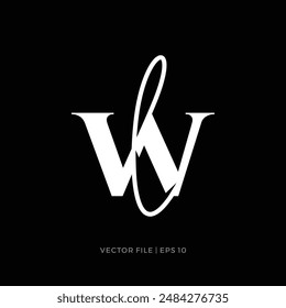 initial letter WL LW serif font handwriting logo
