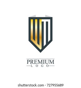 Initial Letter WM Company Design Logo Templat