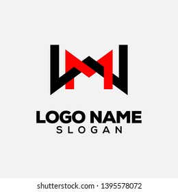 Initial letter WM logo design inspiration