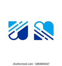 Initial Letter WM Logo Design Vektorgrafik-Design-Vorlage