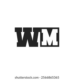 Initial Letter WM Logo Design Template. WM Logo