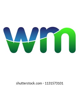 Initial Letter WM Logo Lowercase, colorful logotype Modern and Simple Logo Design.
