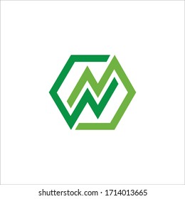 Plantilla de diseño vectorial del logotipo wm de letra inicial o del logotipo mw