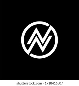 Plantillas de diseño vectorial del logotipo wm de letra inicial o mw