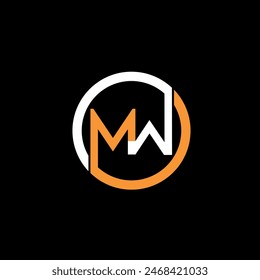 Initial letter wm logo or mw logo vector design templates