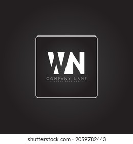 Initial Letter WN Logo - Simple Business Logo for Alphabet W and N
