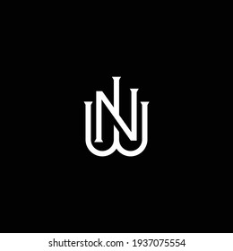 Initial letter WN NW logo. WN NW Monogram logo design template. Minimalist logo concept for business and company.