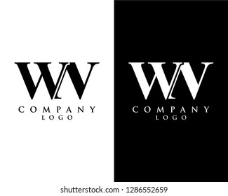 initial letter wn, nw logotype company name black and white design. vector logo for business and company identity