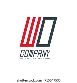 Initial Letter WO Design Logo Template