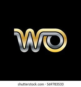 Initial Letter WO Linked Design Logo