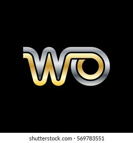 Initial Letter WO Linked Design Logo