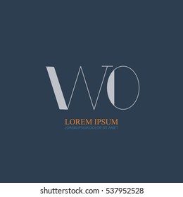 initial letter Wo logo design for company identity