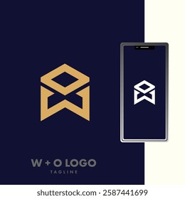 Initial Letter WO Logo or OW Logo Design Vector Template