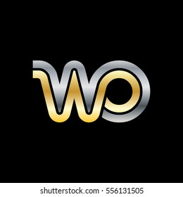 Initial Letter WO WP Linked Design Logo