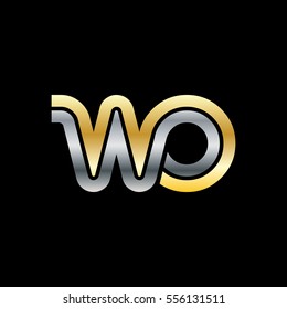 Initial Letter WO WP Linked Design Logo