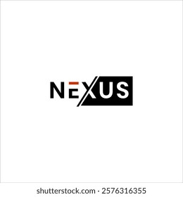 Initial Letter Word Nexus Logo Text Design Template