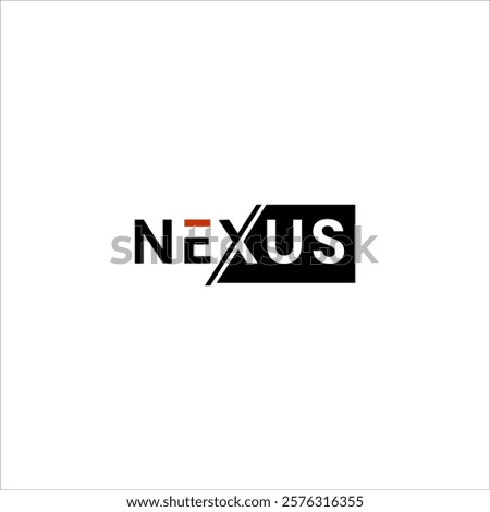 Initial Letter Word Nexus Logo Text Design Template