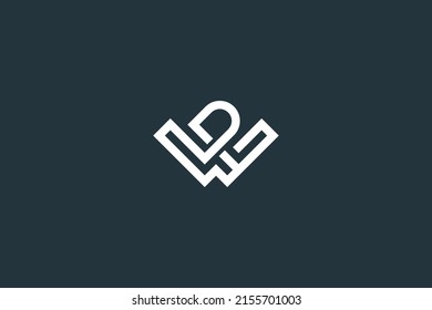 Initial Letter WP Logo Design Vector Template