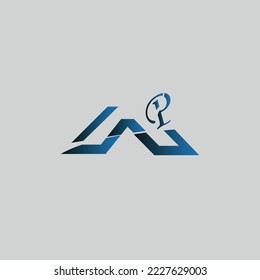 Initial letter WP logo vector template