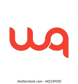 initial letter wq linked round lowercase logo red