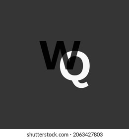 initial letter WQ logo design