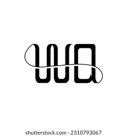 initial letter WQ logo design