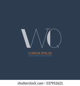 initial letter Wq logo design for company identity