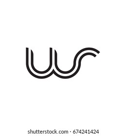 Initial letter wr, linked outline rounded lowercase, monogram black