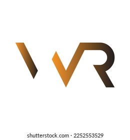 Initial letter WR logo design