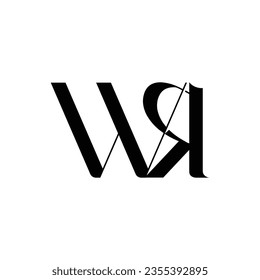 Initial letter WR logo design creative modern symbol icon monogram
