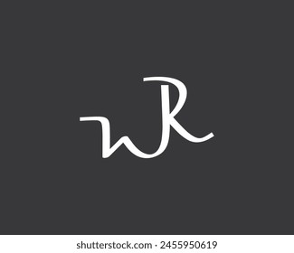 initial letter WR logo design template