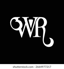 Initial letter WR logo design 