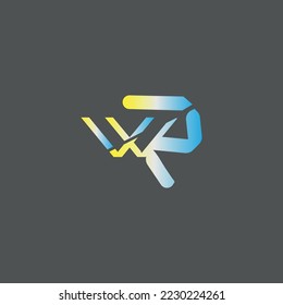 Initial letter WR logo vector template