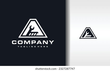 initial letter A wrench logo